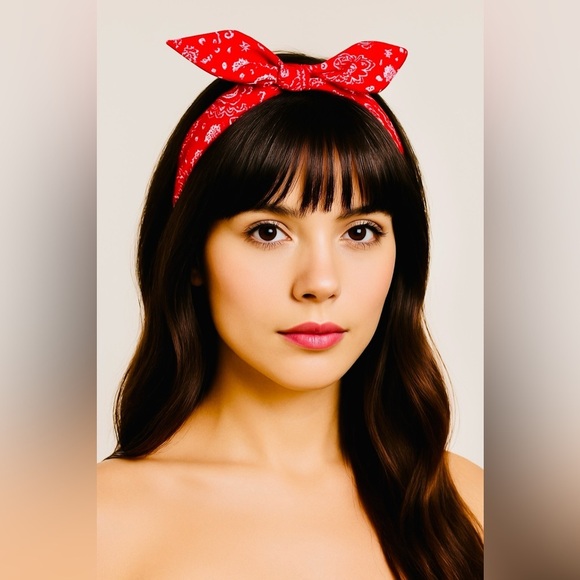 Women’s Multi-Color Paisley Bow Headband – Bosimi Style - Picture 4 of 8